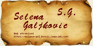 Selena Galjković vizit kartica